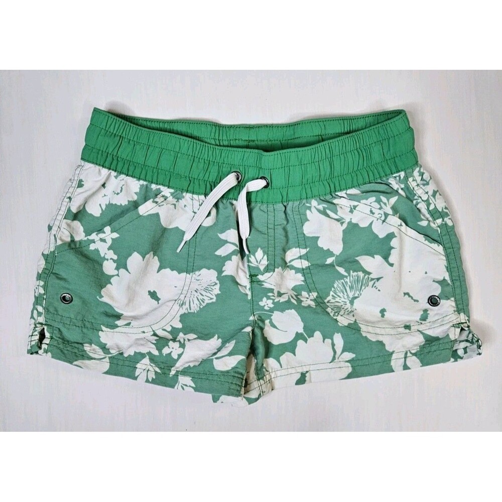 Patagonia Shorts Youth Girl's Medium 10 Green Costa Rica Baggies Floral Unlined